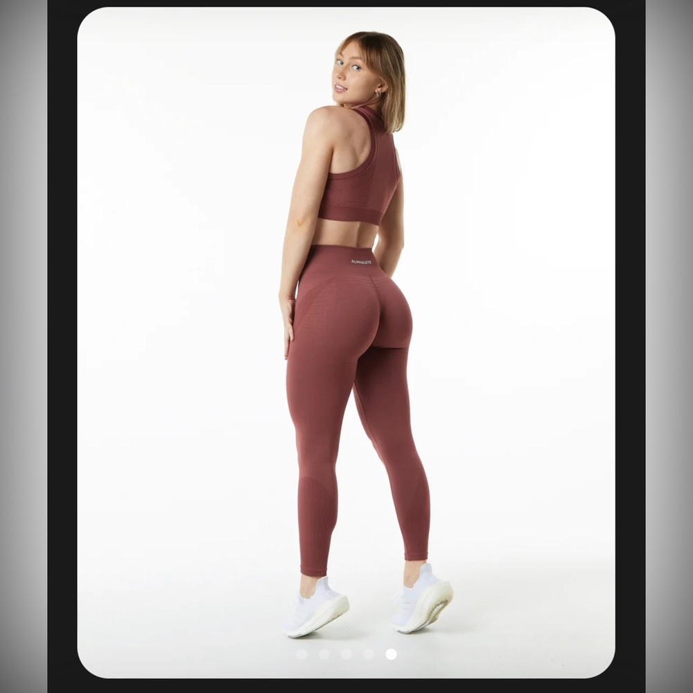 Alphalete Ozone Leggings - Gingerbread Medium